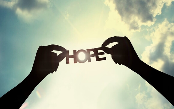 Hope with Hands in Sky Pic